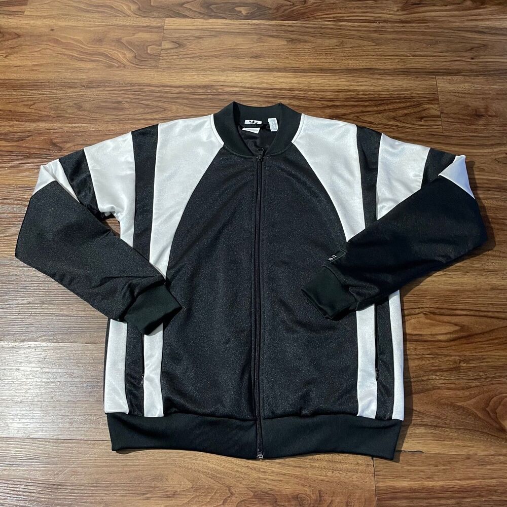 Adidas Originals Casual Colorblock Full Zip Jacket Black/White Womens Size M - Picture 1 of 10